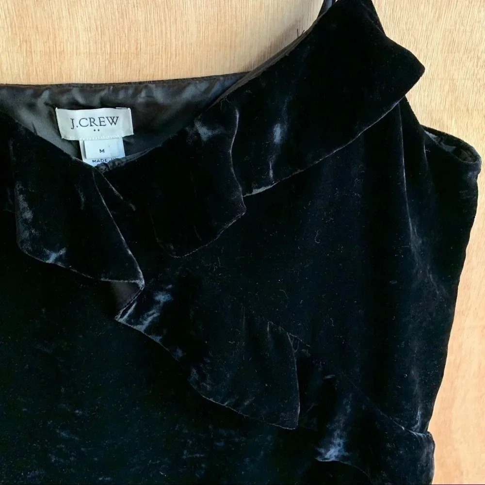 J. Crew Velvet Ruffled Tank Top - Picture 4 of 10